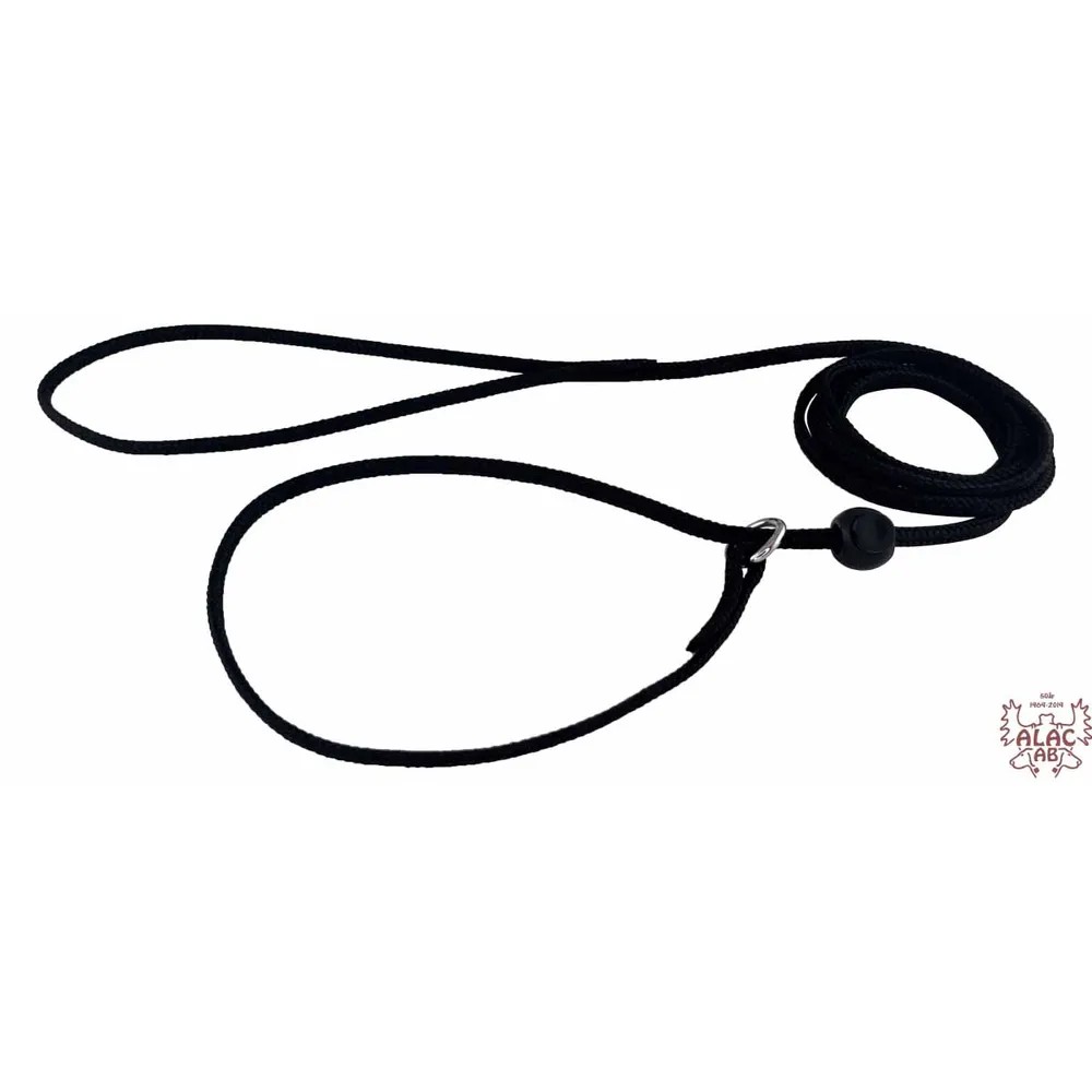 Alac Utstillingskobbel rundt - nylon (retriever) 6mm/190cm sort