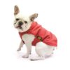 Fashion Dog Regndekken til Fransk Bulldog/Mops(Pug) m.Avtagbart fôr, Rød | Flere størrelser (36-47)