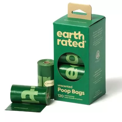 Earth Rated 120 Eco-Friendly bæsje poser, nøytral