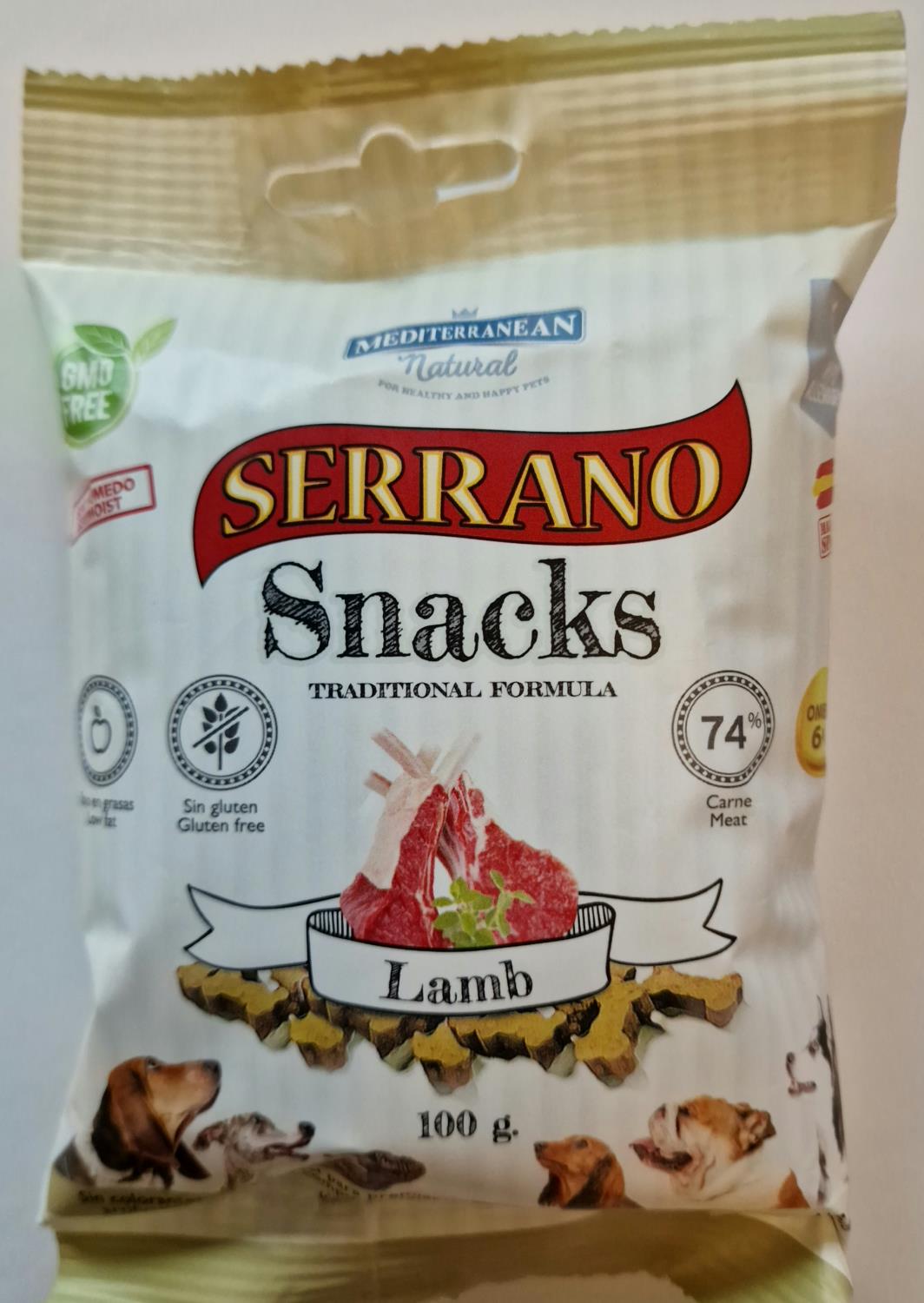 Serrano Snacks til hund, Lam 100g