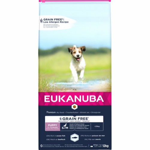 Eukanuba Puppy & Junior Small / Medium Grainfree Ocean Fish 12 kg