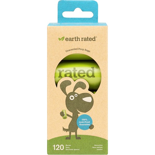 Earth Rated 120 Eco-Friendly bæsje poser, nøytral