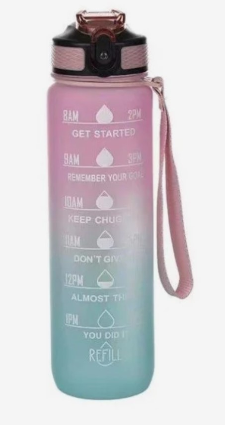 Hollywood Motivational Bottle - Light Pink and Blue