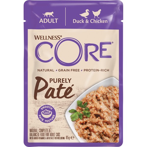 CORE Cat purely pate, Duck & Chicken 85 g