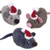 Jul Katteleke Xmas Plush Mice, silver vine 8 cm
