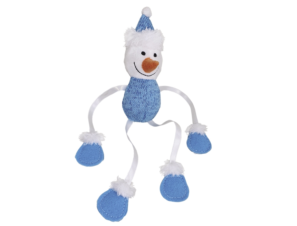Katteleke jul,  Xmas plysj snømann catnip 24 cm