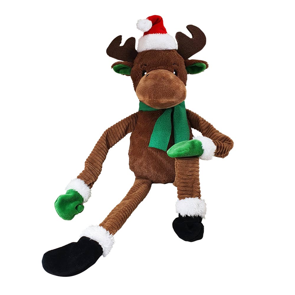 Hundeleke jul, Plush Xmas moose, 68 cm