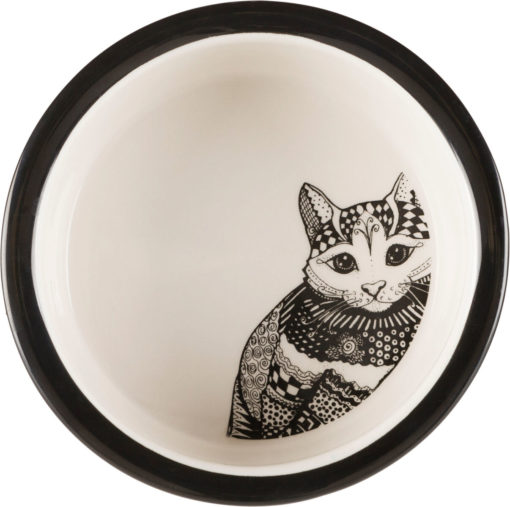 Keramikkskål til katt, Zentanglel, 300 ml