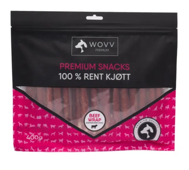 Wovv tyggepinner med oksekjøtt 400g  (30 pack)