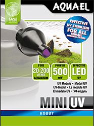 Aquael UV lampe Mini UV LED Svart 0,5W