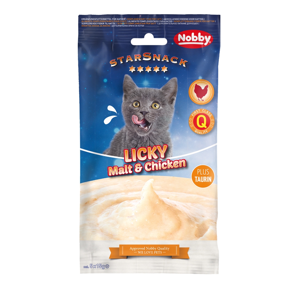 StarSnack LICKY Malt & Chicken 75 g, 5-pack