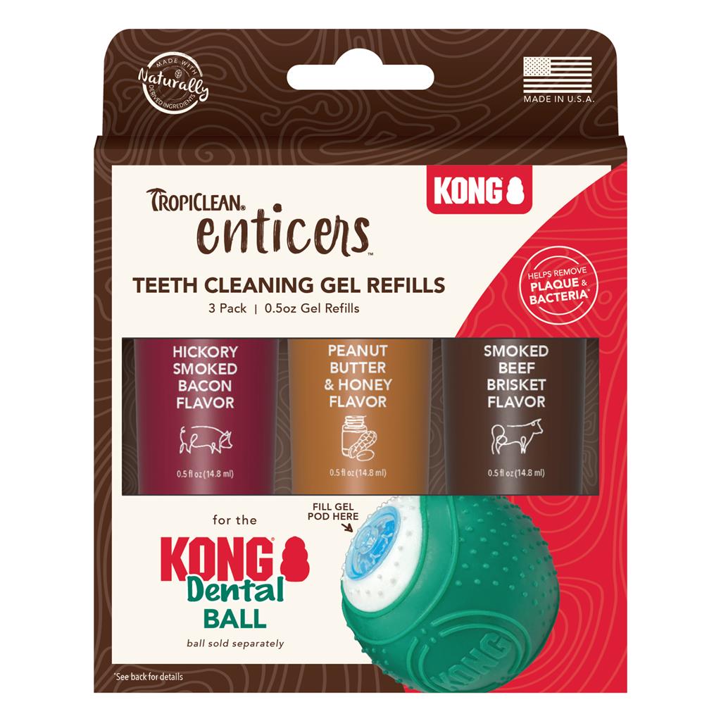Kong Tropical Clean Dental gel refill, 3-pack