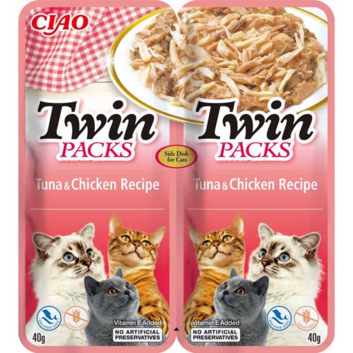 Churu Twin Packs Tuna/chicken In Tuna Broth 2x40g