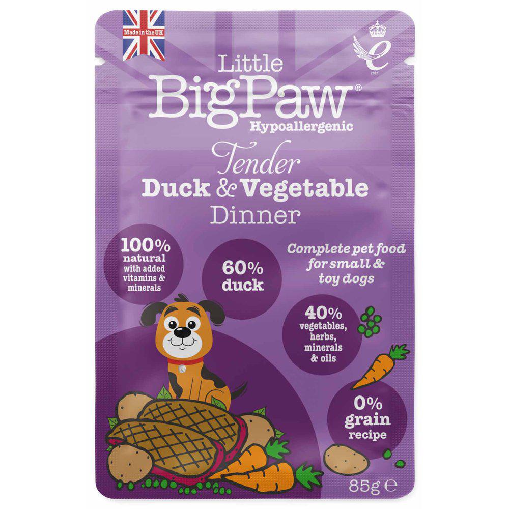 Little Big Paw Pouch Tender Duck & Vegetable Dinner 85g