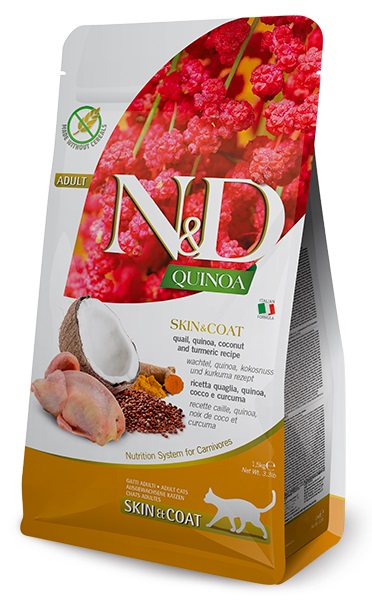 Farmina N&D Quinoa Cat Skin & Coat Quail & Coconut Adult 1,5 kg