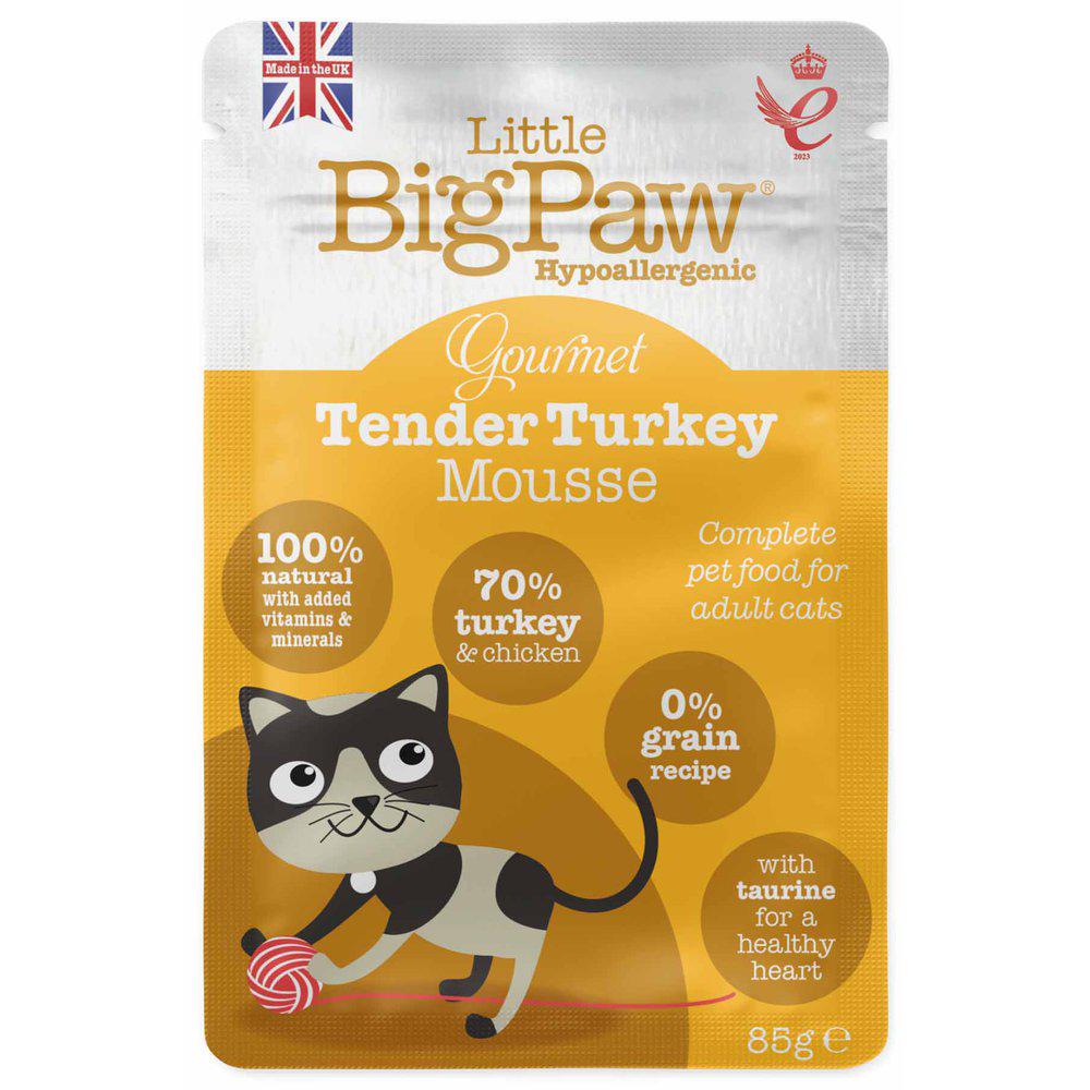 Little Big Paw Pouch Gourmet Tender Turkey Mousse 85g