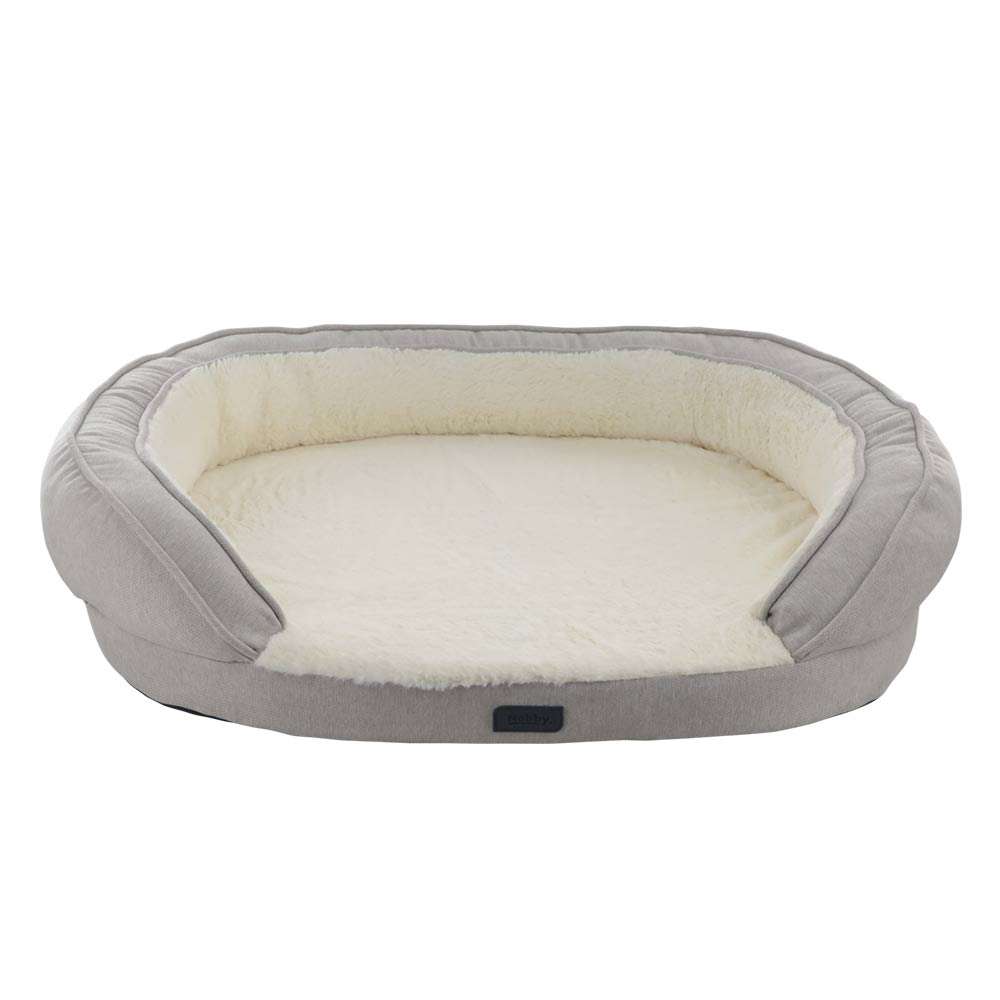 Comfort bed oval "AMCA" beige, 78 x 62 x 18 cm
