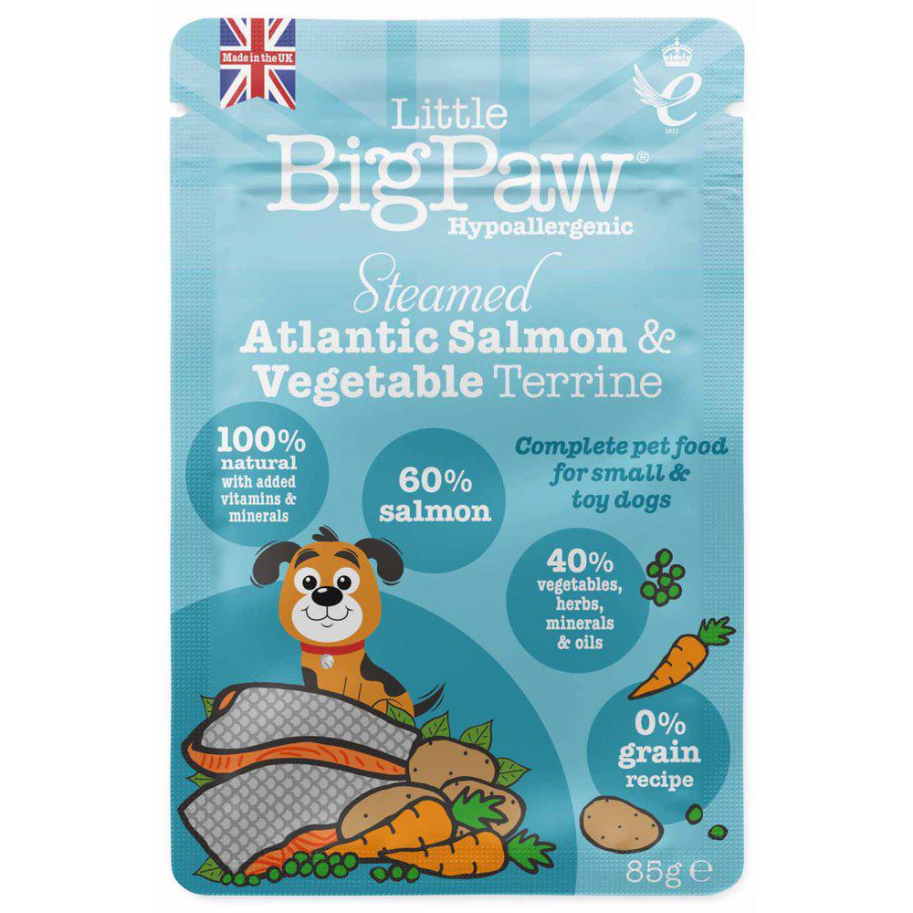 Little Big Paw Pouch Steamed Atlantic Salmon & Vegetable 85g