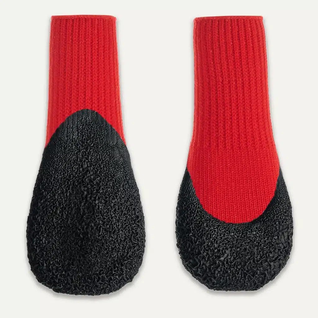 Goo-eez Dog Boots Lites 4 stk i pakken, Red/Black | Flere størrelser (M-XXL)