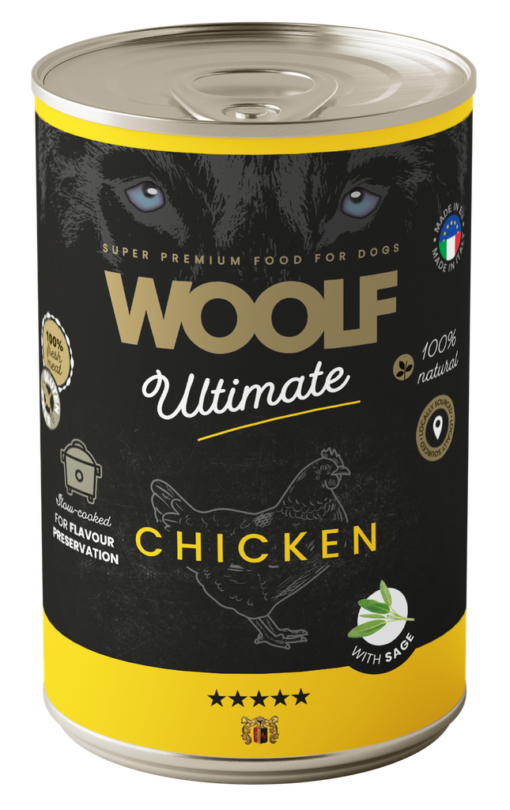 Woolf Ultimate Dog våtfôr - Chicken with Sage 400g