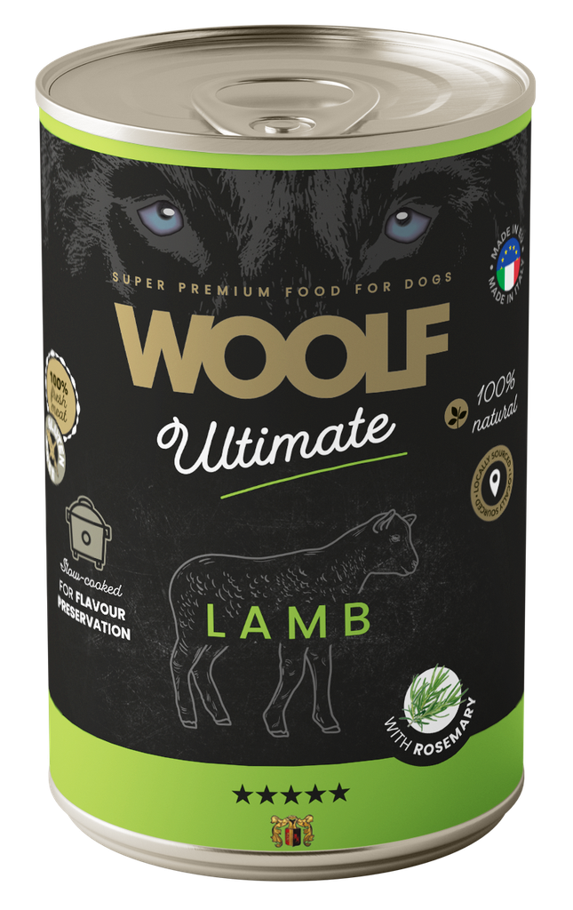 Woolf Ultimate Dog våtfôr - Lamb with Rosemary 400g