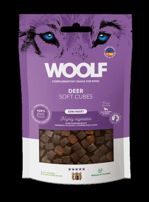 Woolf Soft Cubes Deer 100g