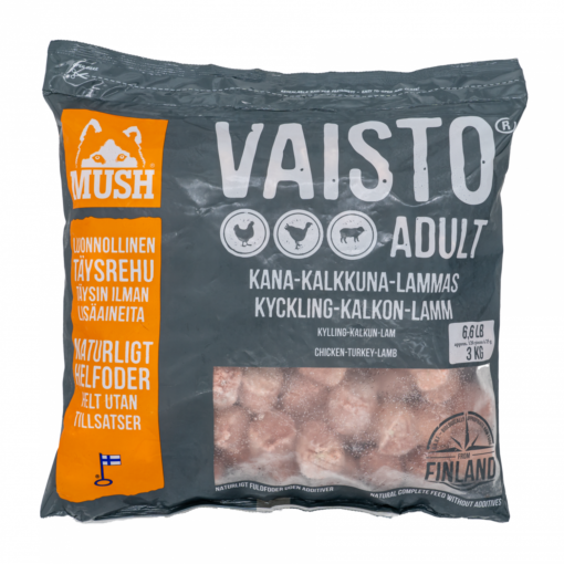 MUSH Vaisto® Kalkun-Kylling-Lam (Grå) 3 kg