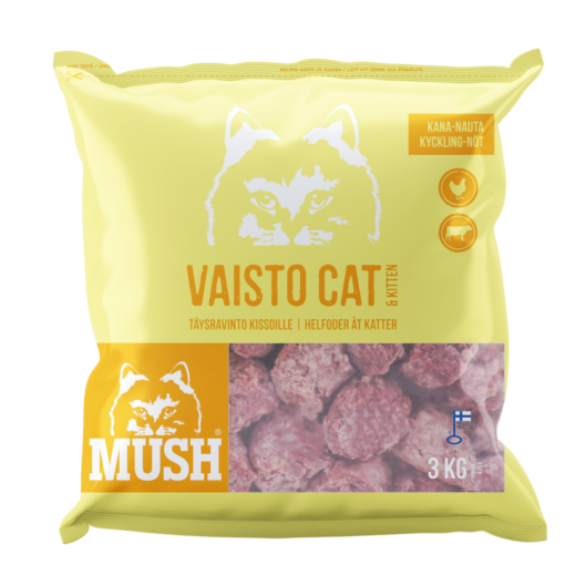 MUSH Vaisto® Cat Gul (Kylling-Okse) 3 kg