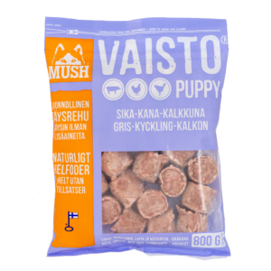 MUSH Vaisto® Gris-Kalkun-Kylling (Lyslilla Puppy)  0,8 kg