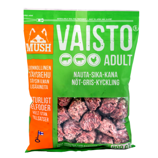 MUSH Vaisto® Okse-Gris-Kylling (Grønn)  0,8 kg