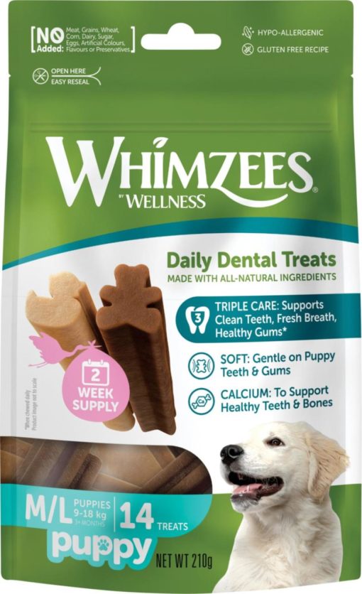 Whimzees Puppy Chew M/L til store valper