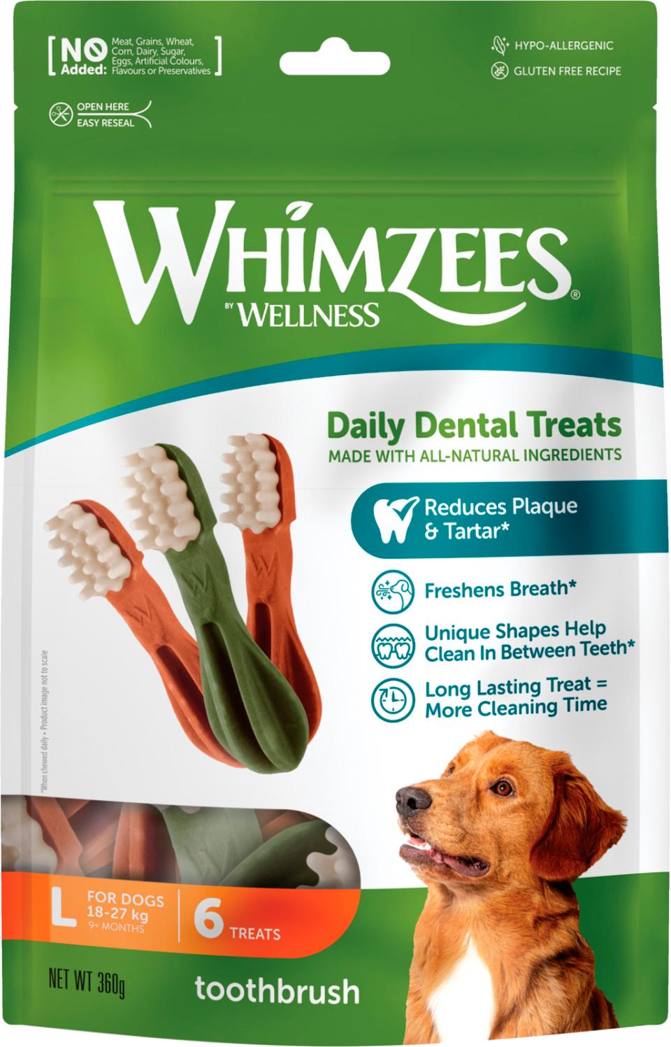 Whimzees Toothbrush Star L til store hunder