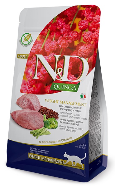 Farmina N&D Cat Quinoa Digestion, Lamb & Fennel Adult Medium & Maxi 7 kg