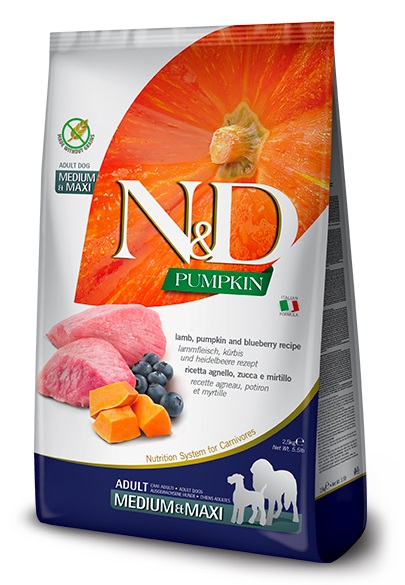 Farmina N&D Pumpkin Dog Lamb & Blueberry Medium & Maxi Adult 2,5 kg