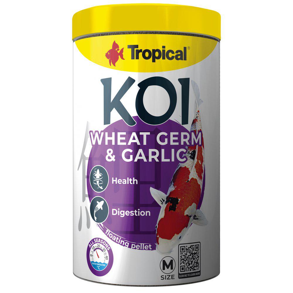 Tropical New Koi Wheat Germ & Garlic Pelletsize M 1000ml/320