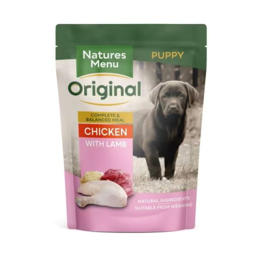 Natures Menu Pouches Junior/Puppy Kylling, Lam og Ris 300g