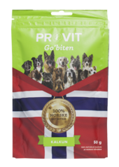 PROVIT Go`biten Hund Frysetørket Kalkun 50g