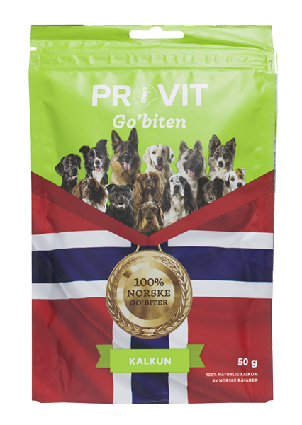 PROVIT Go`biten Hund Frysetørket Kalkun 50g