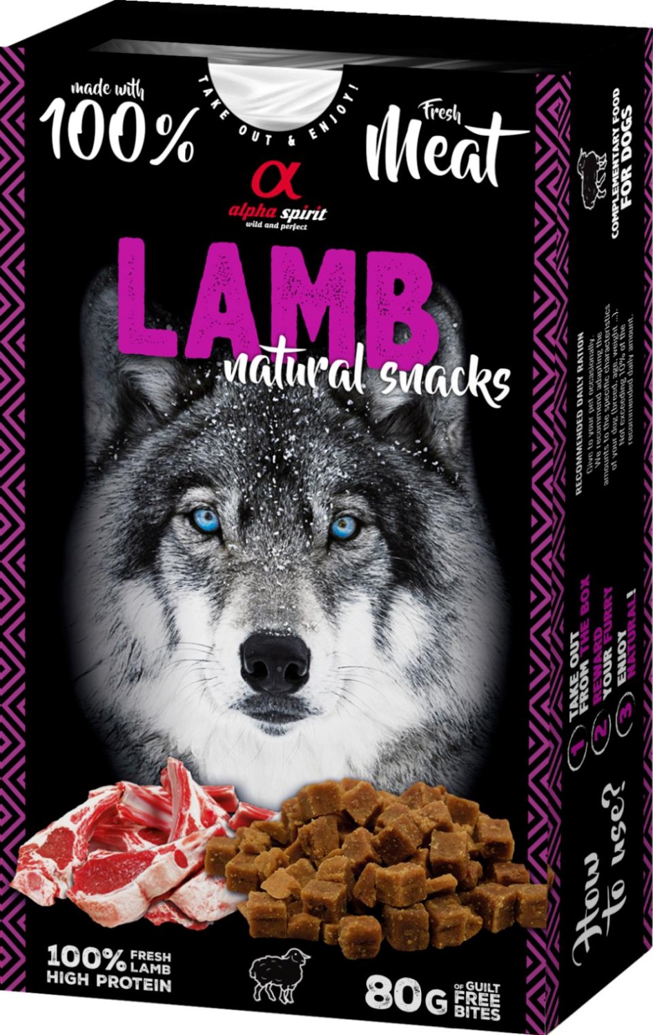 Alpha Spirit Naturals Lamb hundesnacks (lam) 80g