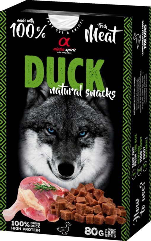 Alpha Spirit Naturals Duck hundesnacks (and) 80g