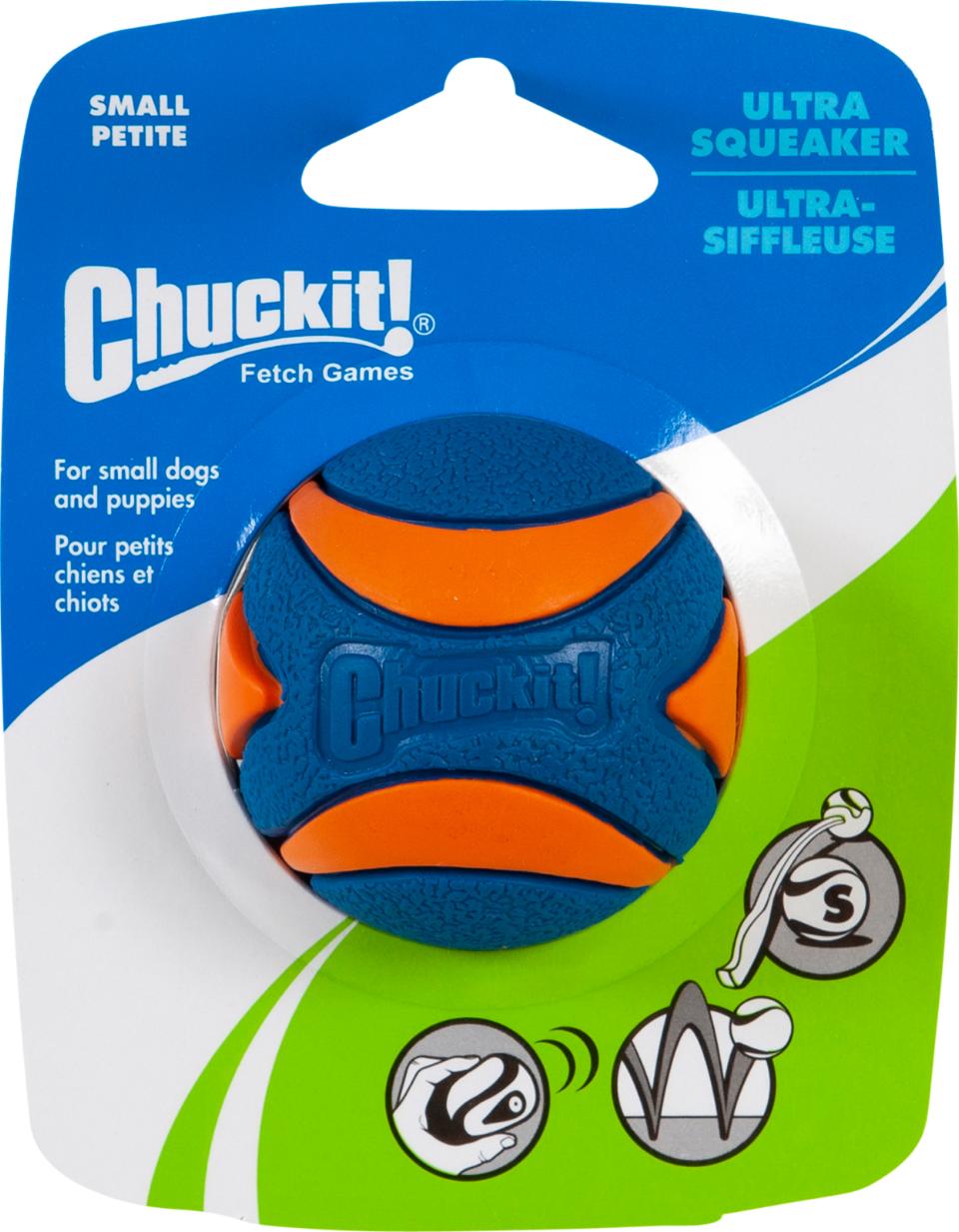 CHUCKIT Ultra Squeaker ball S
