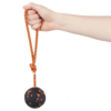 Non-Stop Dog ball on rope Orange/Black 70X70 mm