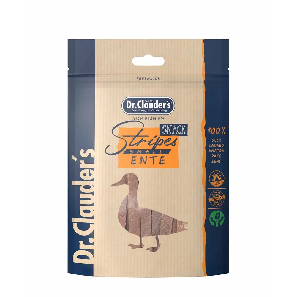 Dr. Clauder Stripe Dog Snack Small Duck 80g