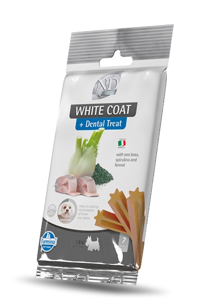 Farmina Dental Treat N&D White Dog Seabass & Fennel Adult Mini 60 gr.