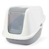 Nestor Giant Kattetoalett med tak & kullfilter Cool Grey (75,5 x 56 x 55,5 cm)