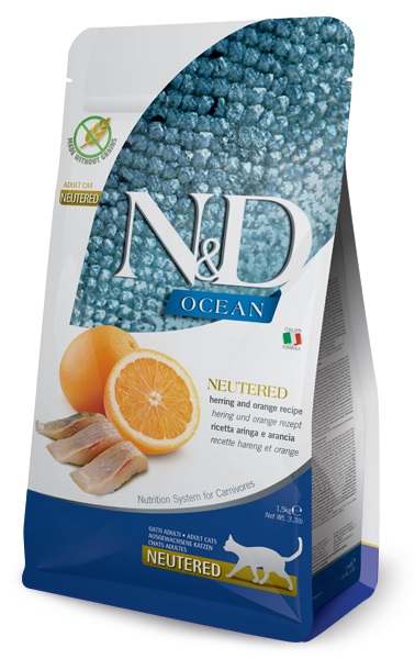 Farmina Cat Ocean Herring & Orange Neutered Adult 5 kg