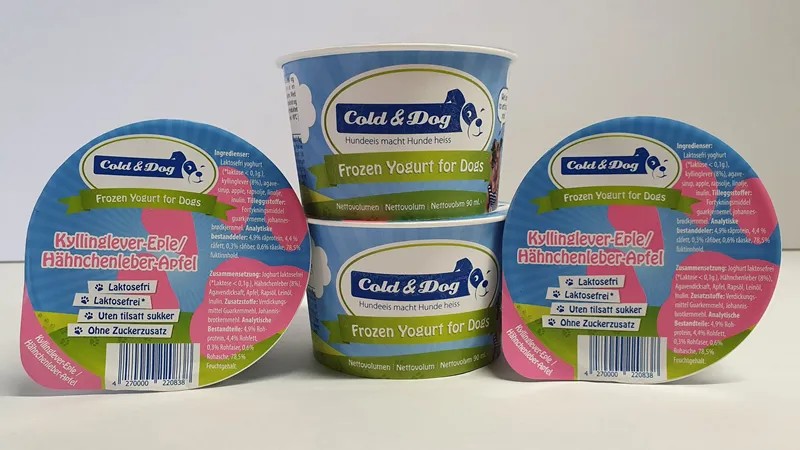Hundeis Vom Cold&Dog kyllinglever og eple 92g