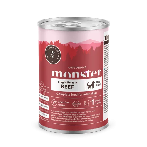 Monster Dog Adult Single Protein Beef Can 400 g