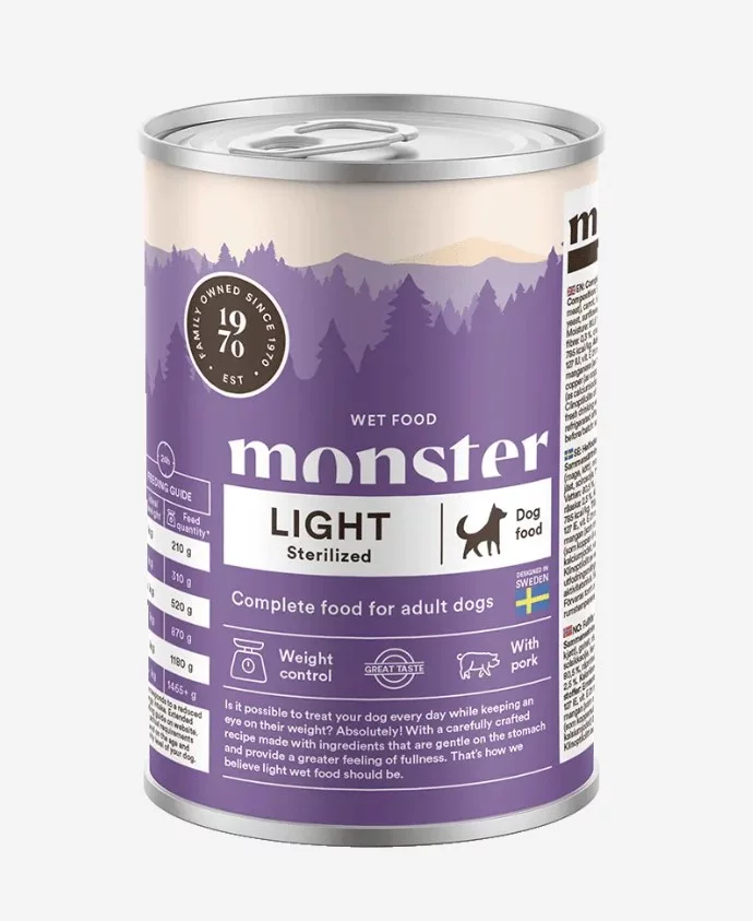 Monster Dog Adult Light/ Sterilized Can 400 g