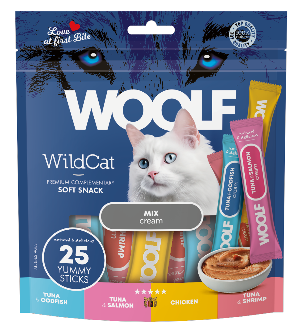 Woolf Wild Cat Cream 25 stk | Forskjellige smaker